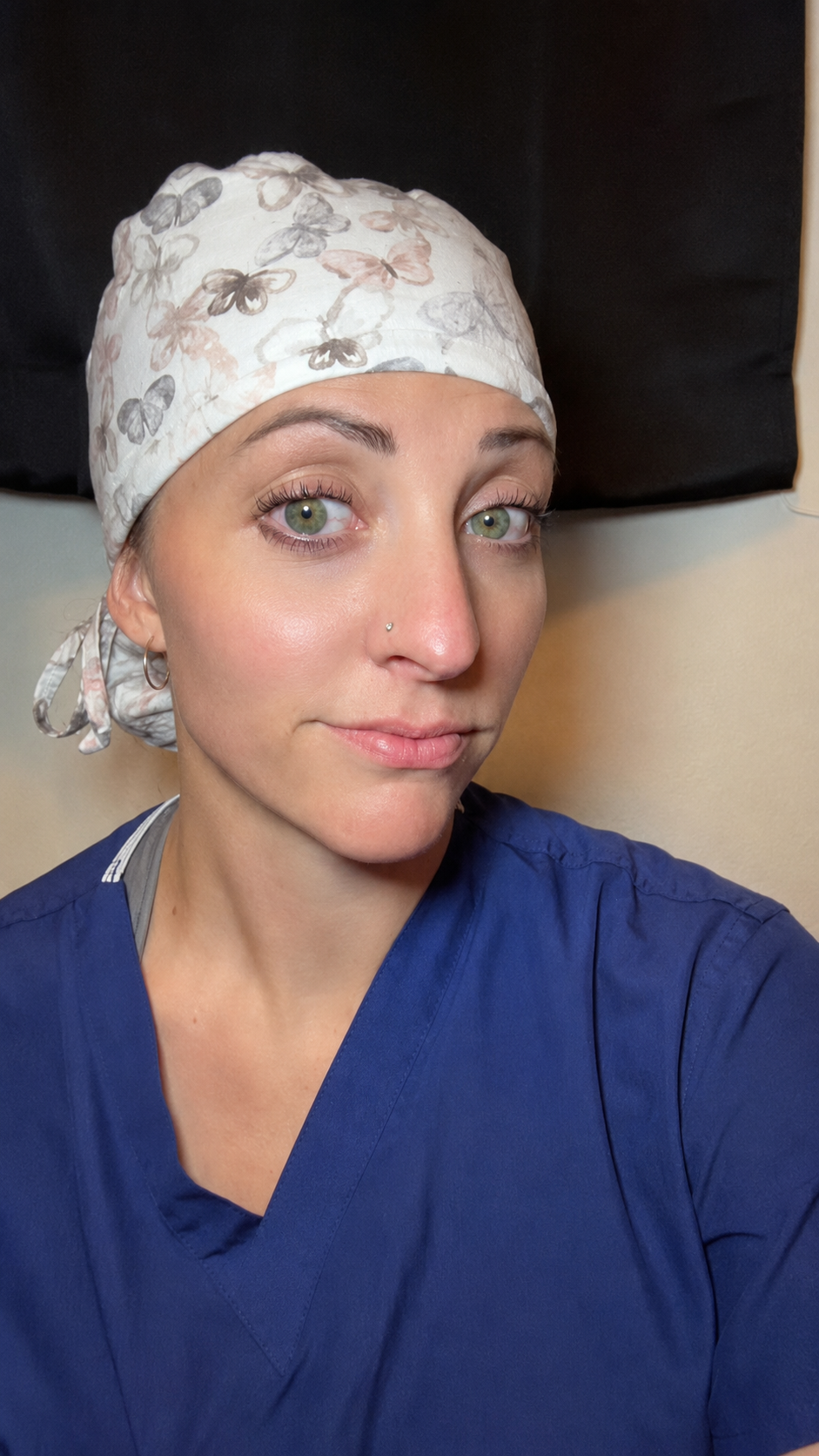 Alyssa Ellis in surgical scrubs
