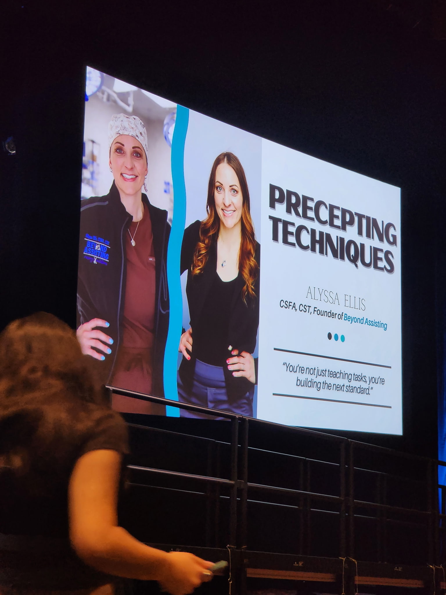 Alyssa Ellis featured in a professional presentation on precepting techniques