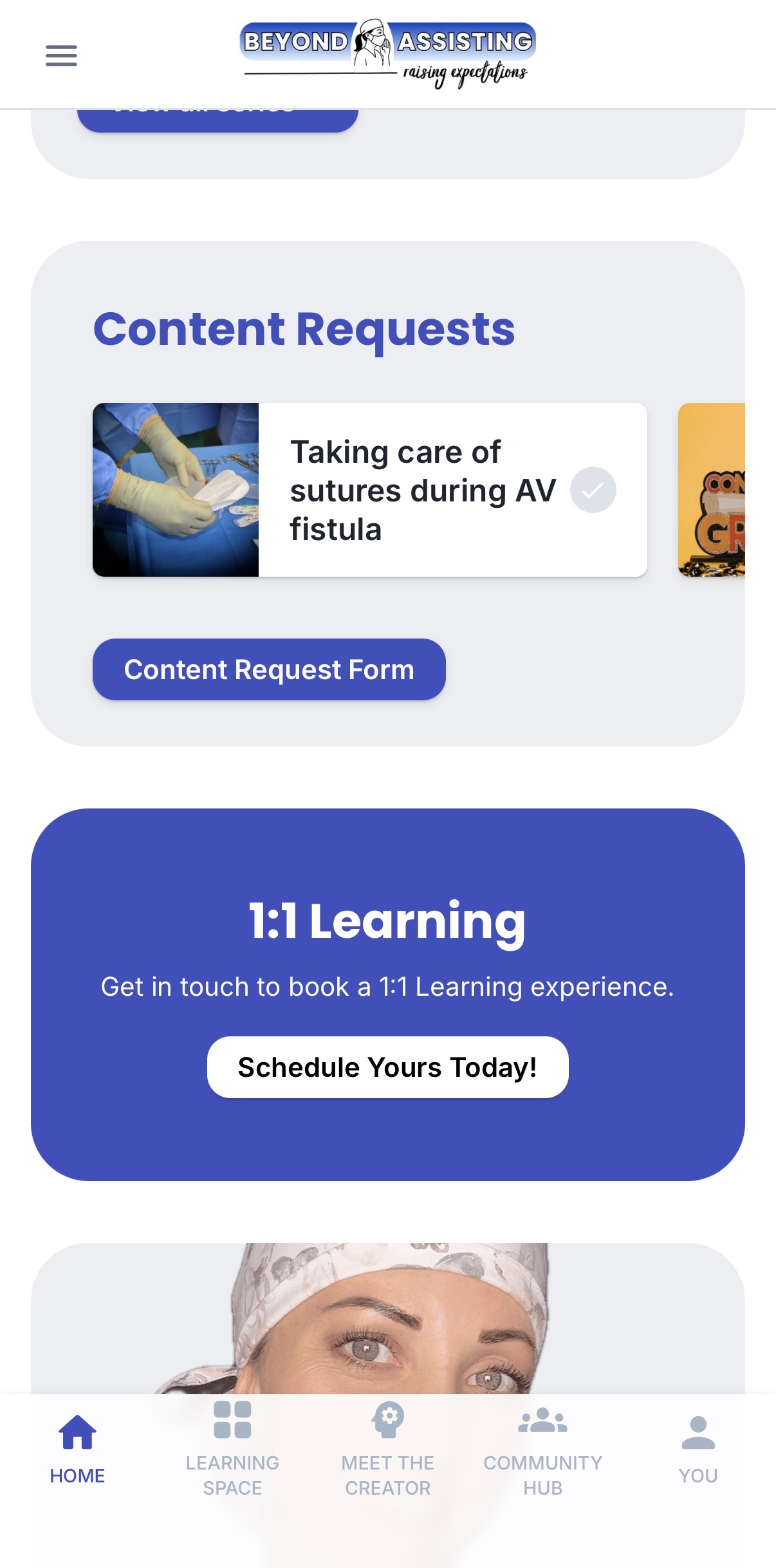 Beyond Assisting app content request feature