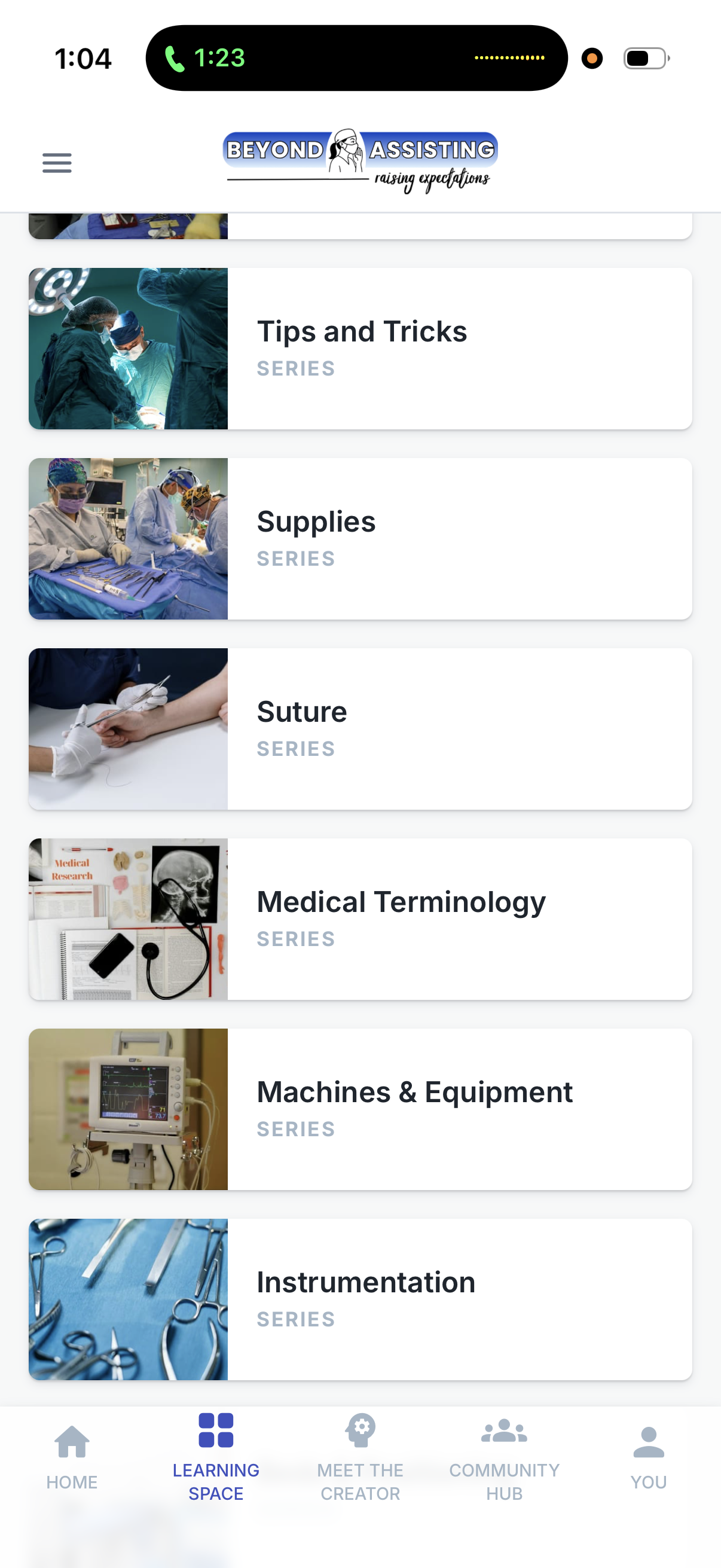 Beyond Assisting app learning library